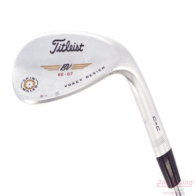 Titleist Vokey Spin Milled CC Chrome Wedge Lob LW 60° 7 Deg Bounce True Temper Dynamic Gold S200 Steel Stiff Right Handed 36.25in