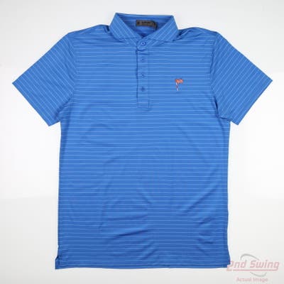 New W/ Logo Mens G-Fore Polo Medium M Blue MSRP $120 G4MS23K001