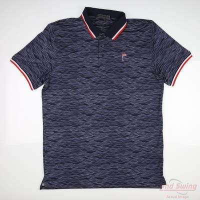 New W/ Logo Mens G-Fore Polo X-Large XL Navy Blue MSRP $120 G4MF22K113