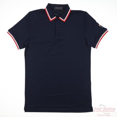 New W/ Logo Mens G-Fore Polo Medium M Navy Blue MSRP $120 G4MS23K120A