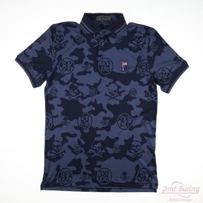 New W/ Logo Mens G-Fore Polo Small S Navy Blue MSRP $120 G4MS23K066