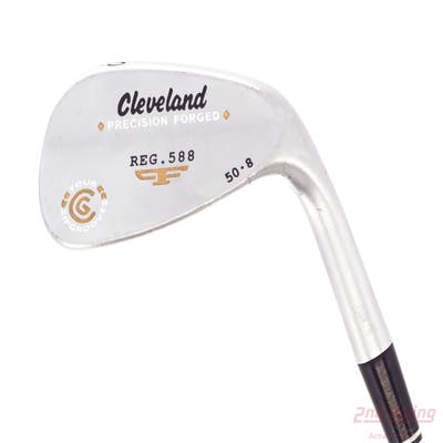 Cleveland 2012 588 Chrome Wedge Gap GW 50° 8 Deg Bounce Stock Steel Shaft Steel Wedge Flex Right Handed 35.5in