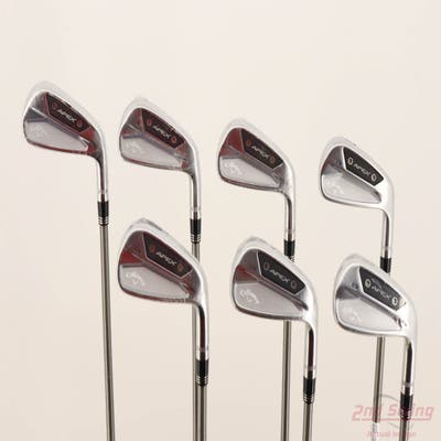 Mint Callaway Apex CB 24 Iron Set 4-PW Aerotech SteelFiber i110cw Graphite Stiff Right Handed +1/2"
