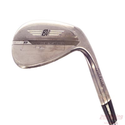 Titleist Vokey SM8 Brushed Steel Wedge Lob LW 58° 10 Deg Bounce S Grind Stock Steel Shaft Steel Wedge Flex Right Handed 35.75in