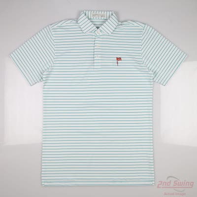 New W/ Logo Mens Holderness and Bourne Polo Medium M White MSRP $115