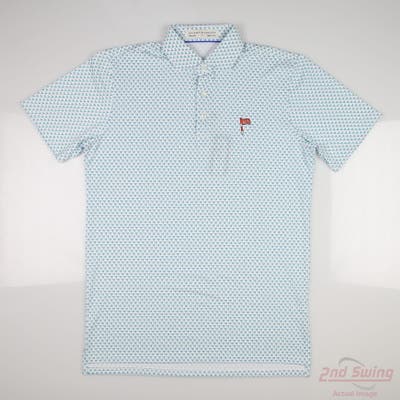 New W/ Logo Mens Holderness and Bourne Polo Small S White MSRP $115
