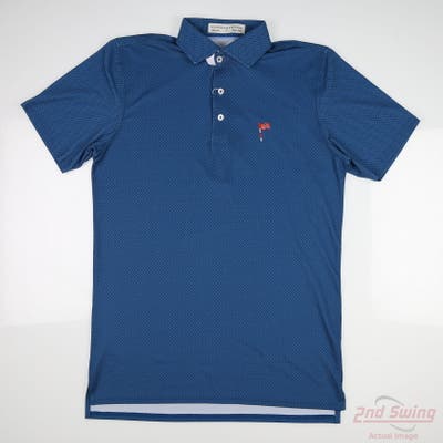 New W/ Logo Mens Holderness and Bourne Polo Small S Blue MSRP $115