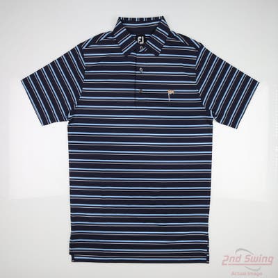 New W/ Logo Mens Footjoy Polo Small S Navy Blue MSRP $89 28479