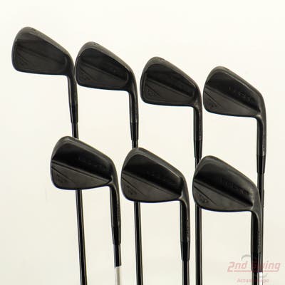 Cobra 2025 King Forged CB/MB Black Iron Set 4-PW FST KBS $-Taper Black PVD Steel Stiff Right Handed STD
