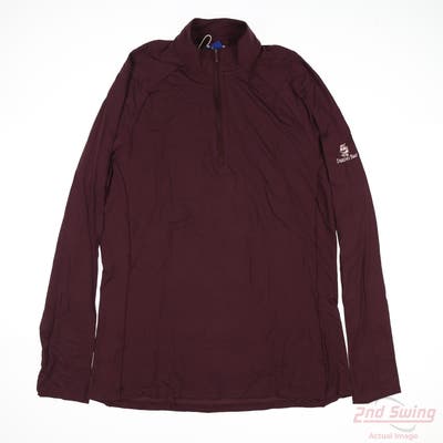 New W/ Logo Womens Adidas 1/4 Zip Pullover X-Large XL Red MSRP $85 IM7872