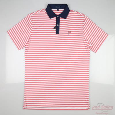 New W/ Logo Mens Peter Millar Polo Large L Multi MSRP $110 MS23XK16E