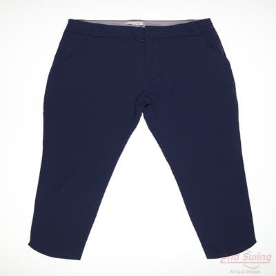 New Womens Peter Millar Pants 8 x27 Navy Blue MSRP $119 LF23EB01