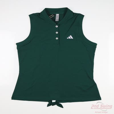 New W/ Logo Womens Adidas Sleeveless Small S Green MSRP $85 IS9684