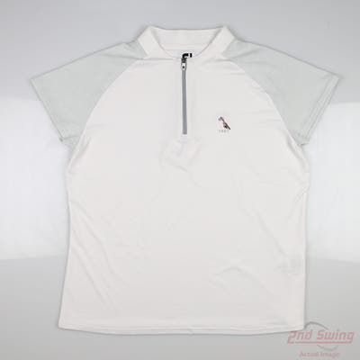 New W/ Logo Womens Footjoy Polo X-Large XL White MSRP $80 27912