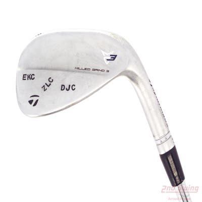 TaylorMade Milled Grind 3 Raw Chrome Wedge Pitching Wedge PW 48° 9 Deg Bounce SB True Temper AMT Tour White Steel X-Stiff Right Handed 35.75in