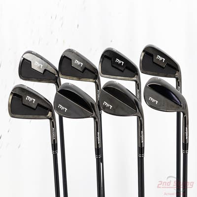Avoda Origin Black Single Length Iron Set 6-PW GW SW LW FST KBS Tour Custom Black Steel Stiff Right Handed +1/4"