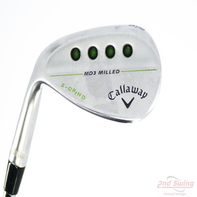 Callaway MD3 Milled Chrome S-Grind Wedge Sand SW 56° 10 Deg Bounce S Grind FST KBS Tour 120 Steel Stiff Left Handed 35.5in