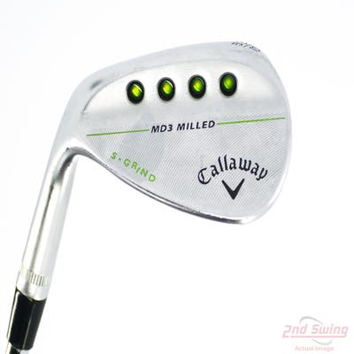 Callaway MD3 Milled Chrome S-Grind Wedge Gap GW 52° 10 Deg Bounce S Grind FST KBS Tour 120 Steel Stiff Left Handed 35.75in