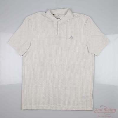 New W/ Logo Mens Adidas Short Sleeve Large L White MSRP $80 IS8868