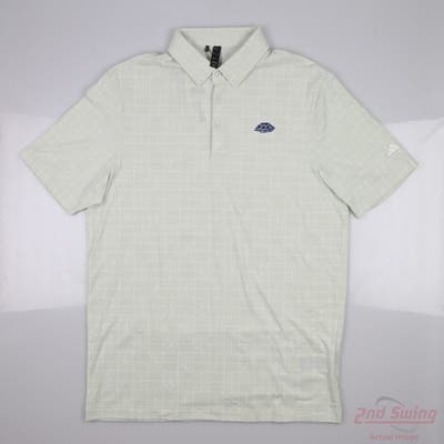 New W/ Logo Mens Adidas Polo Medium M Green MSRP $85 IU4426