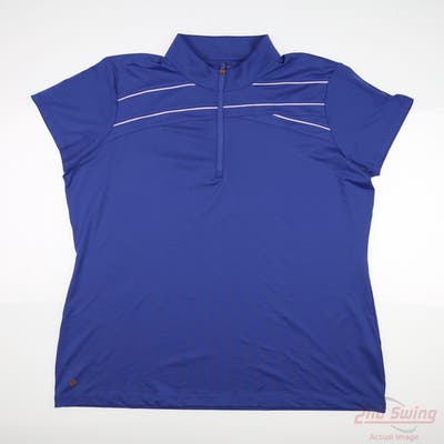 New W/ Logo Womens EP NY Polo XL/XXL Blue MSRP $118 5233NLCX