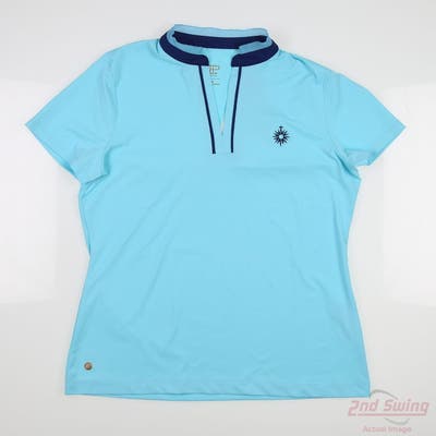 New W/ Logo Womens EP NY Polo Small S Blue MSRP $120 5433NNCX