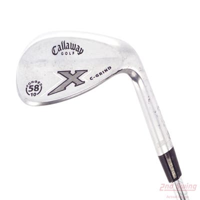Callaway X Forged Chrome Wedge Lob LW 58° 10 Deg Bounce C Grind Nippon NS Pro 950GH Steel Stiff Right Handed 35.0in