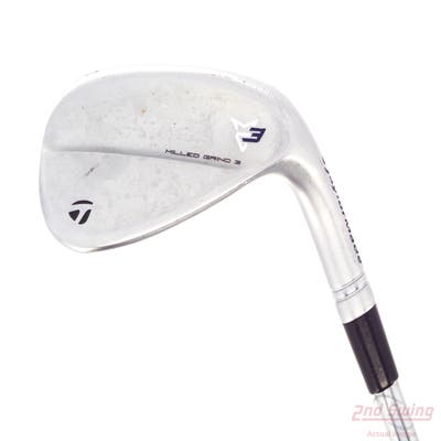 TaylorMade Milled Grind 3 Raw Chrome Wedge Gap GW 50° 9 Deg Bounce SB True Temper Dynamic Gold Tour Issue S200 Steel Stiff Right Handed 35.5in