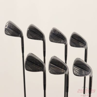 Mint Cobra 2025 King Tour Black Iron Set 4-PW FST KBS $-Taper Black PVD Steel Stiff Right Handed -1/4"