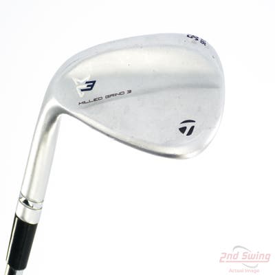 TaylorMade Milled Grind 3 Raw Chrome Wedge Sand SW 56° 12 Deg Bounce SB True Temper Dynamic Gold Tour Issue S200 Steel Stiff Left Handed 35.5in