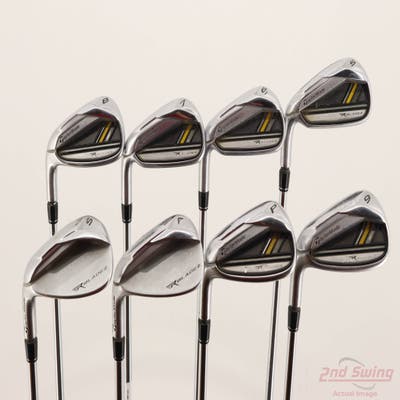 TaylorMade Rocketbladez Iron Set 5-PW AW SW FST KBS Tour 90 Steel Stiff Left Handed +1/2"