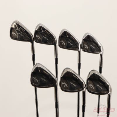 Callaway Apex Smoke 19 Iron Set 4-PW FST KBS $-Taper Black PVD Steel Stiff Right Handed +1"