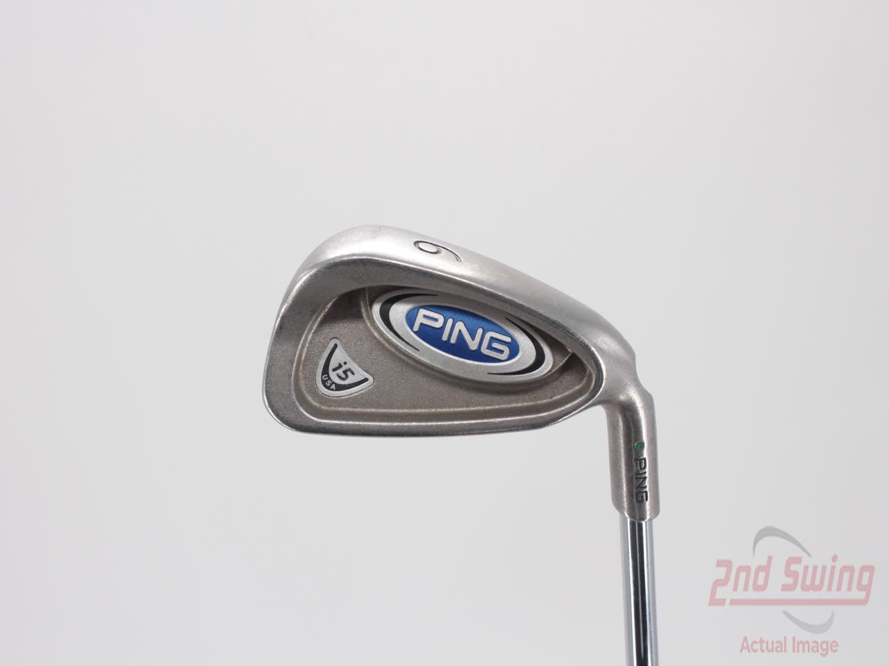 Ping i5 Single Iron 6 Iron Stock Steel Shaft Steel Stiff Right Handed Green Dot 37.5in