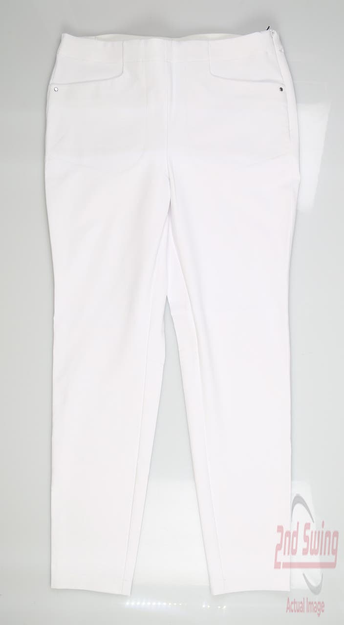 New Womens Ralph Lauren RLX Eagle Pants 12 White MSRP $158