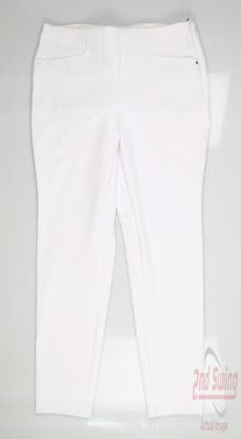 New Womens Ralph Lauren RLX Eagle Pants 12 White MSRP $158