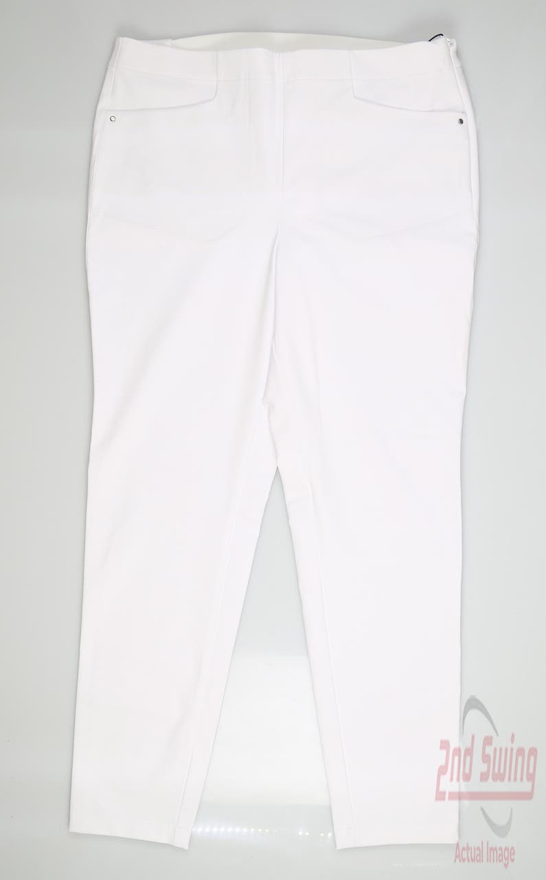 New Womens Ralph Lauren RLX Eagle Pants 14 White MSRP $158