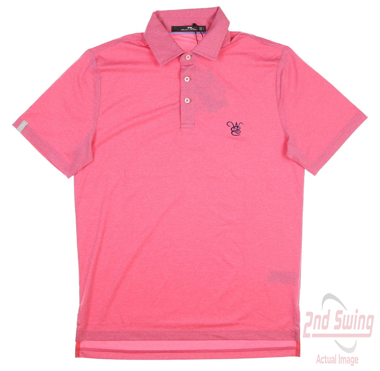 New W/ Logo Mens Ralph Lauren RLX Golf Polo Large L Pink MSRP $99