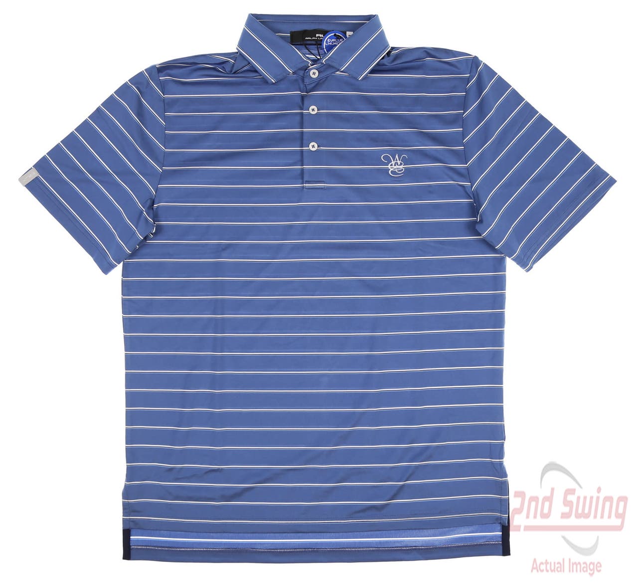 New W/ Logo Mens Ralph Lauren RLX Golf Polo Medium M Blue MSRP $99