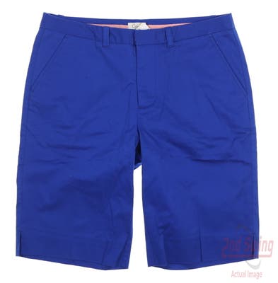 New Womens Bobby Jones Clover Golf Shorts 6 Cadet Blue MSRP $100