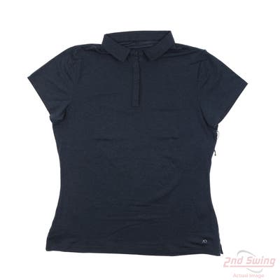 New Womens Anderson Ord Gamer Polo Small S Navy Blue MSRP $85