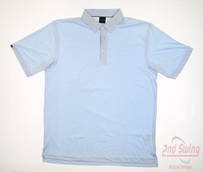 New Mens Dunning Golf Polo X-Large XL Blue MSRP $85