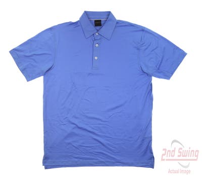 New Mens Dunning Golf Polo Large L Blue MSRP $78