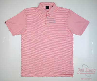 New Mens Dunning Golf Polo Large L Pink MSRP $85