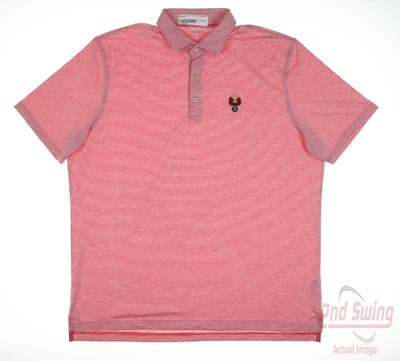 New W/ Logo Mens Johnnie-O Polo X-Large XL Red MSRP $100