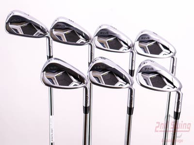 Ping G430 Iron Set 7-PW AW GW SW FST KBS Tour Steel Stiff Right Handed White Dot 37.25in