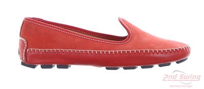 New Womens Golf Shoe Peter Millar Venetian Loafer 6.5 Red MSRP $200 LS20F26