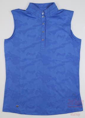 New Womens Daily Sports Golf Sleeveless Polo X-Small XS Blue MSRP $94
