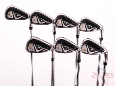 Callaway X2 Hot Iron Set 5-PW AW Stock Steel Shaft Steel Stiff Right Handed 38.0in