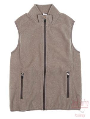 New Womens Straight Down Lucia Vest Small S Brown MSRP $110