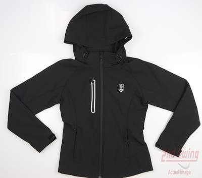 New W/ Logo Womens Clique Golf Jacket X-Small XS Black MSRP $60